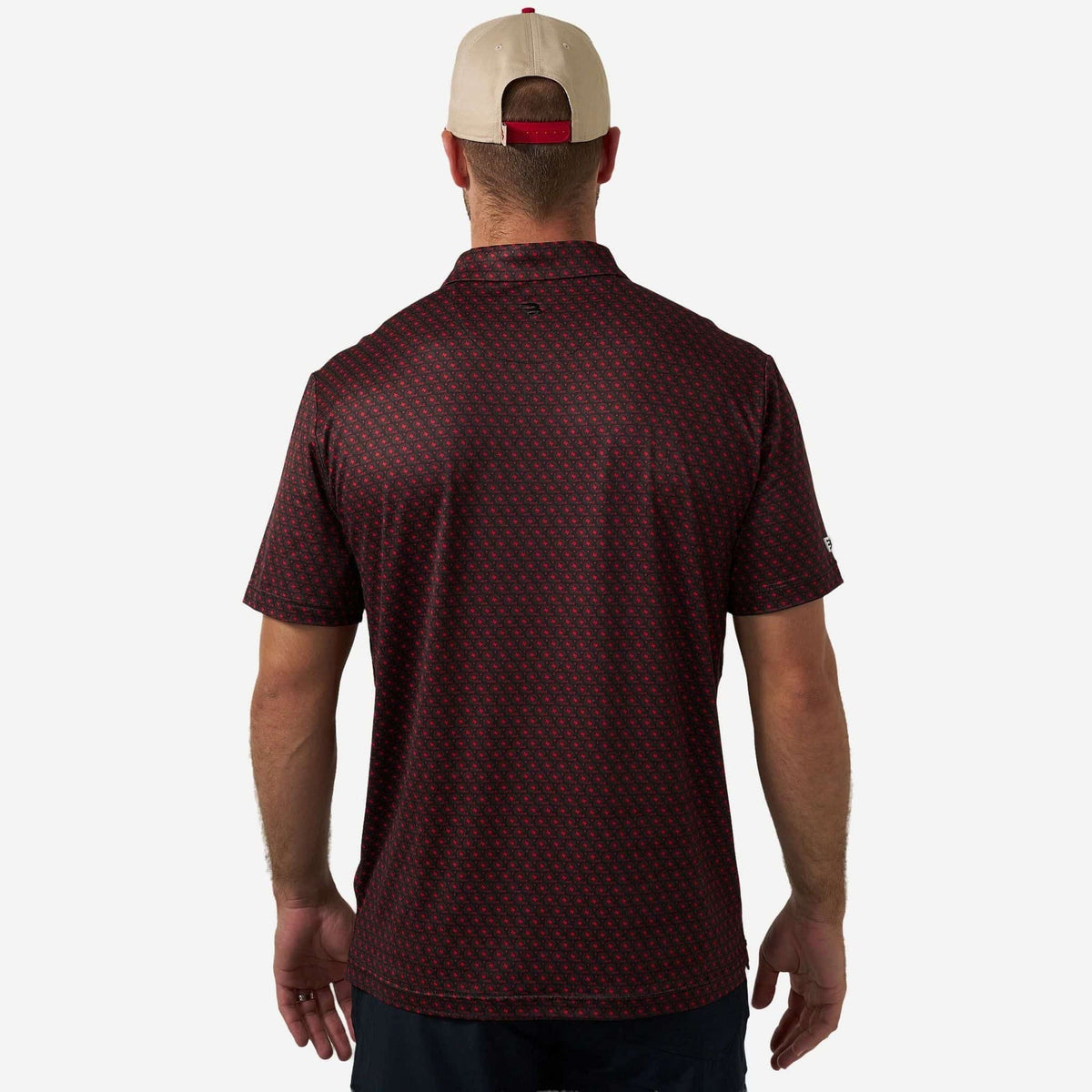 Vintage Helmets Performance Polo-Black & Red