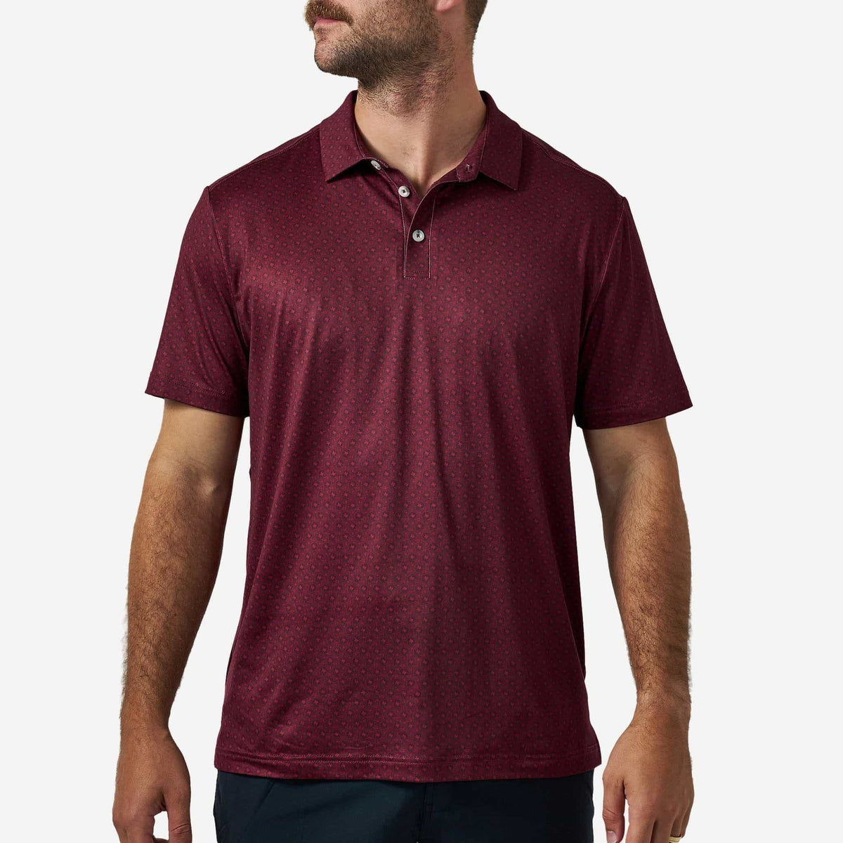 Vintage Helmets Performance Polo- Maroon