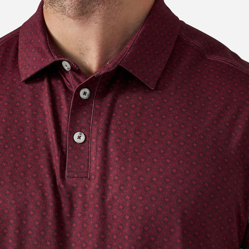 Vintage Helmets Performance Polo- Maroon