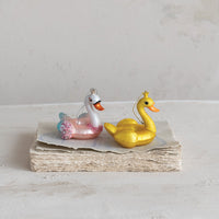 Swan/Duck Pool Float Glass Ornament