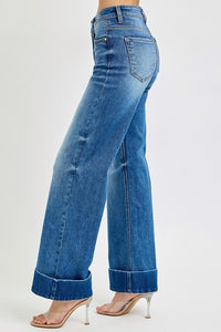 Manda High Rise Wide Cuff Jeans