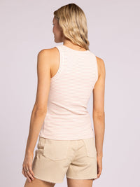 Edlin Tank- Cream/Pink