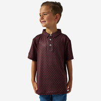 Vintage Helmets Performance Polo- Black & Red