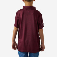 Vintage Helmets Youth Performance Polo-Maroon