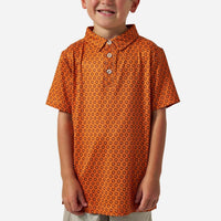 Vintage Helmets Youth Performance Polo-Burnt Orange
