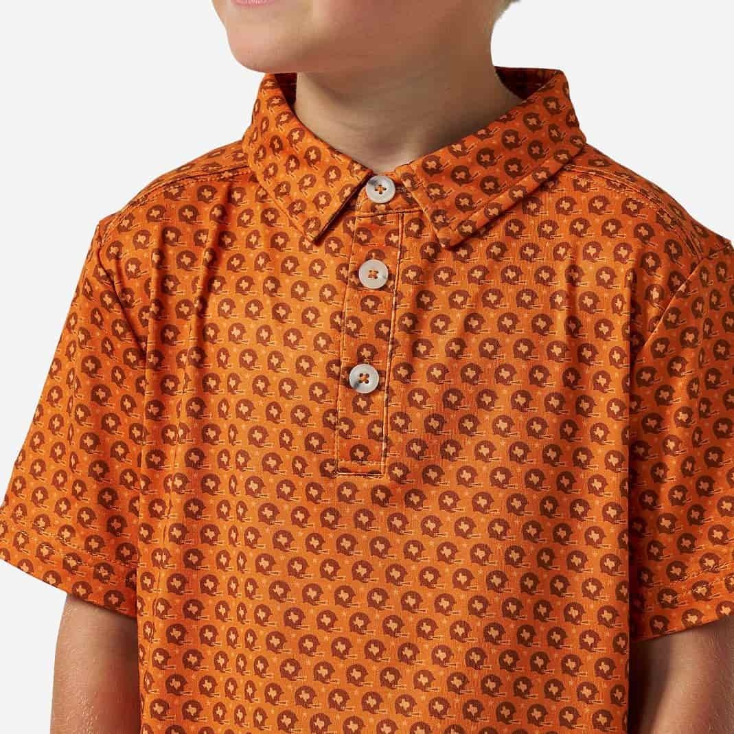 Vintage Helmets Youth Performance Polo-Burnt Orange