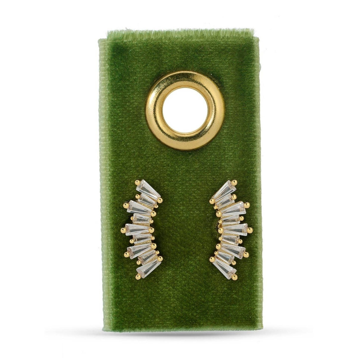 Curved Baguette Stud Set