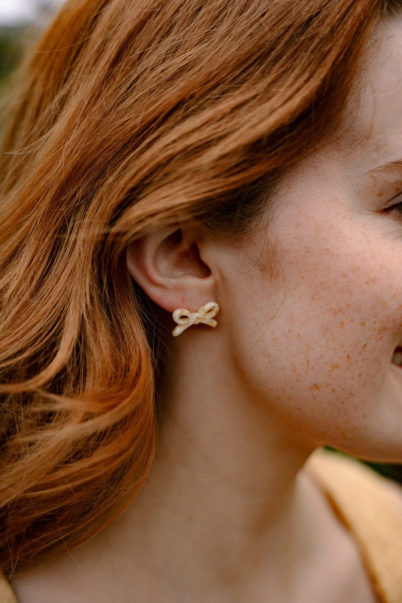 Bowie Studs-Buttercream Dot