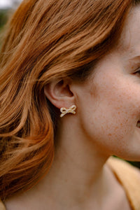 Bowie Studs-Buttercream Dot