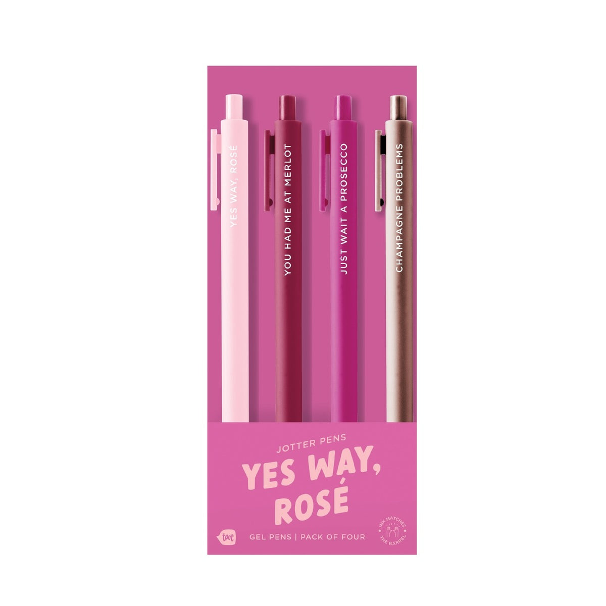 Yes Way Rose Jotter Pens 4 Pack