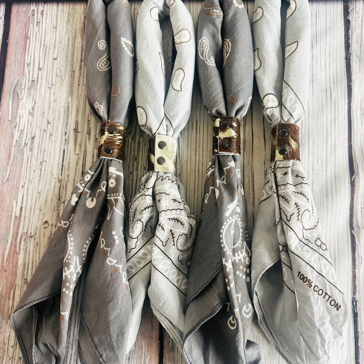 Gray Hues Hand Dyed Bandanas