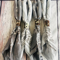 Gray Hues Hand Dyed Bandanas