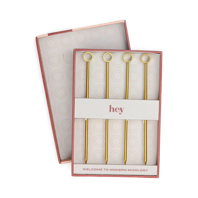 Owen Gold Cocktail Picks - Set of 4