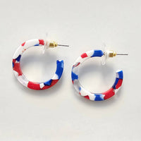 Cam Mini Hoops-Red,White, &Blue