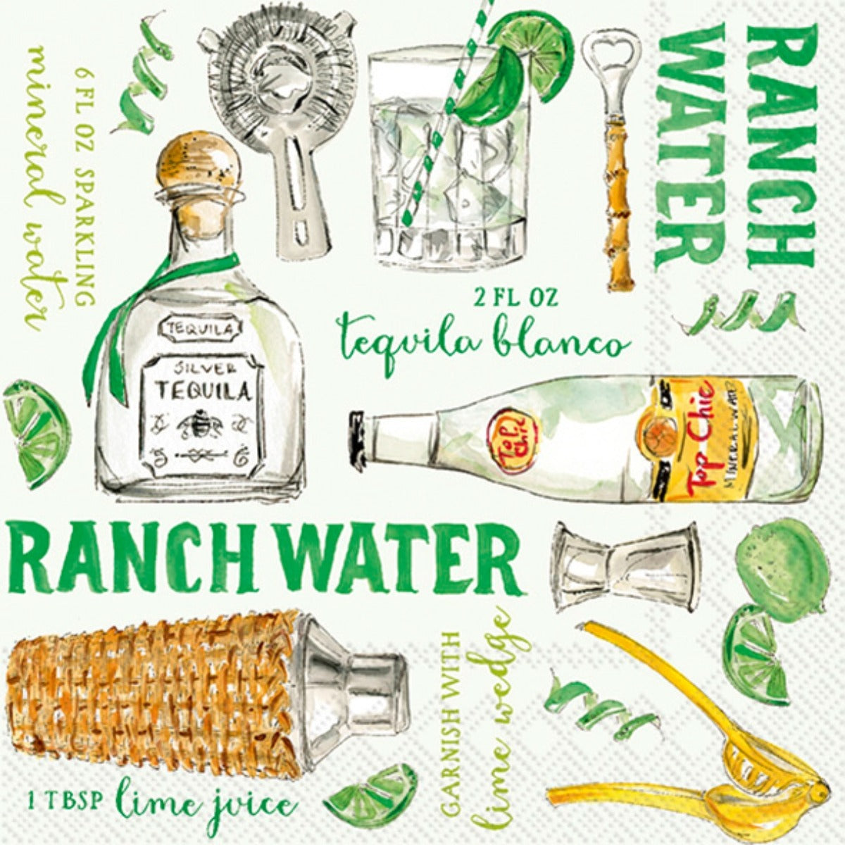 Cocktail Napkins - Ranch Water