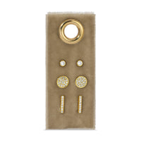 Stud Earrings on Velvet Gift Tag