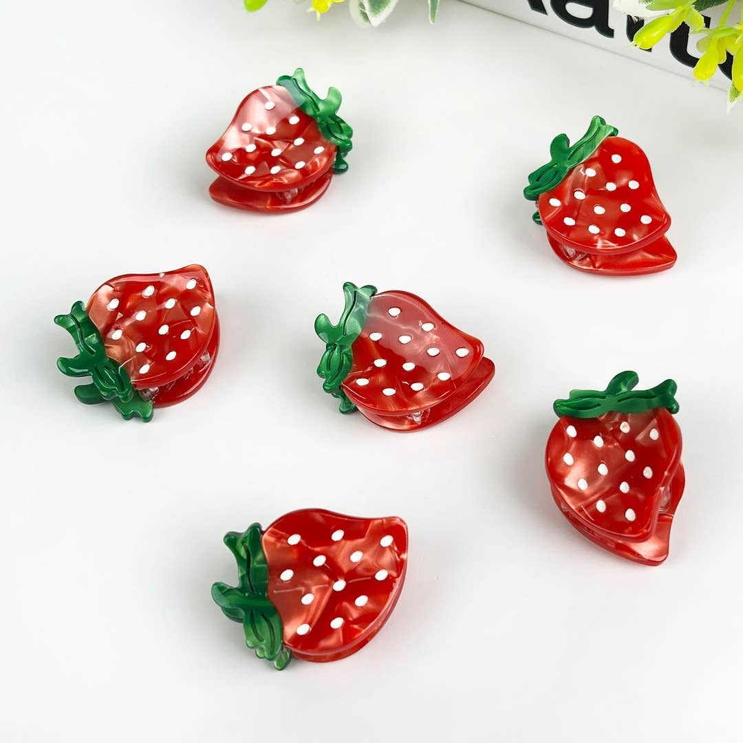 Mini Strawberry Hair Clip
