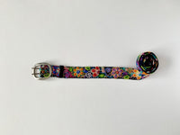 Black Floral Hand Embroidered Belt