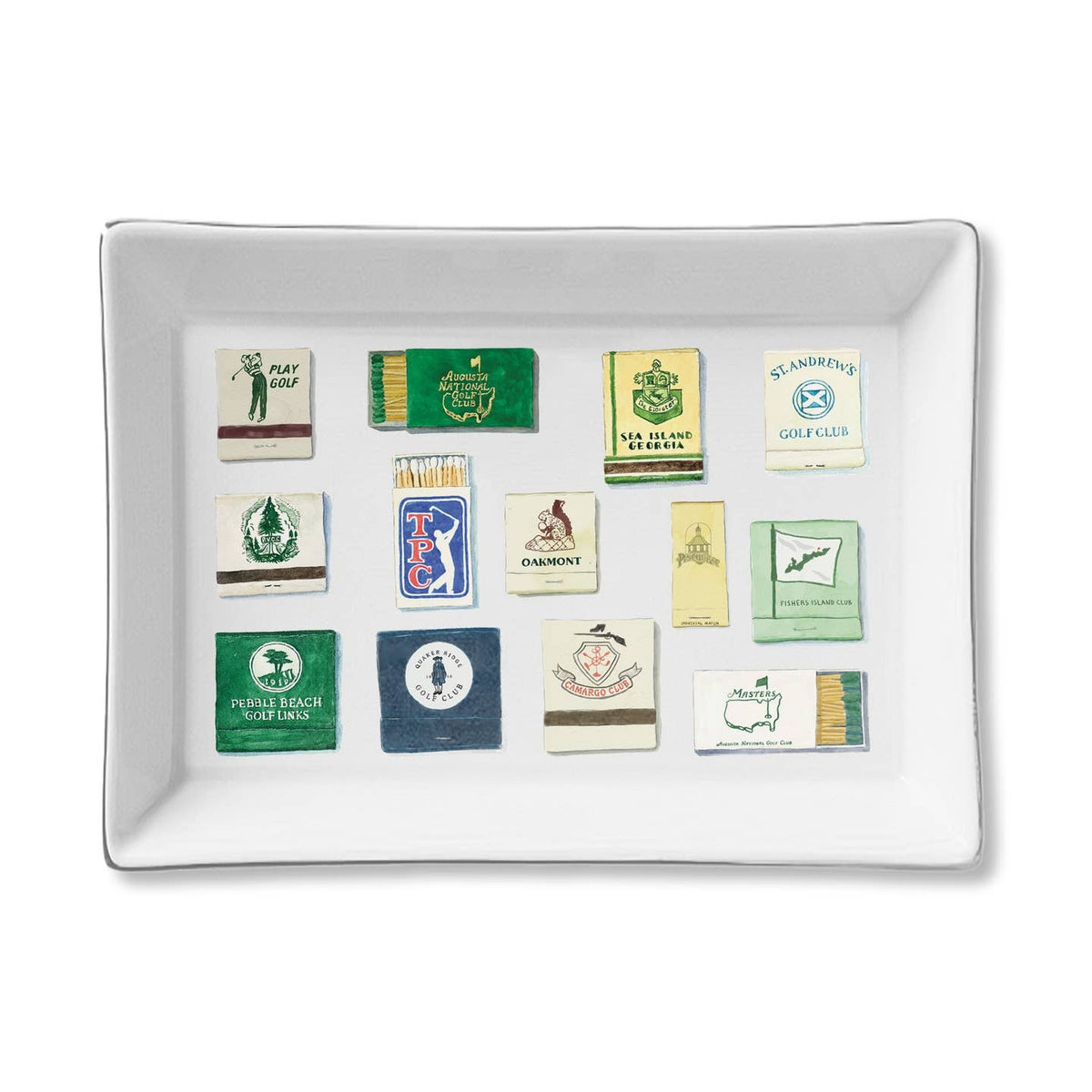 Golf Matches Ceramic Tray