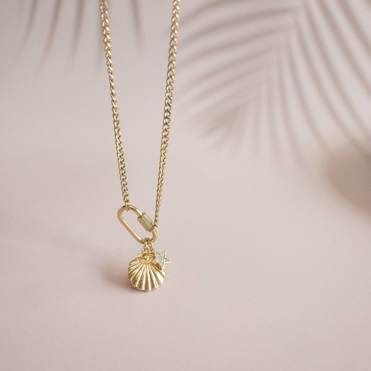 Lotus Carabiner Charm Chain