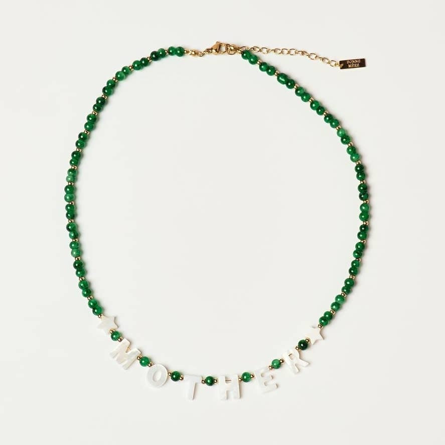 Mother Necklace- Emerald Green