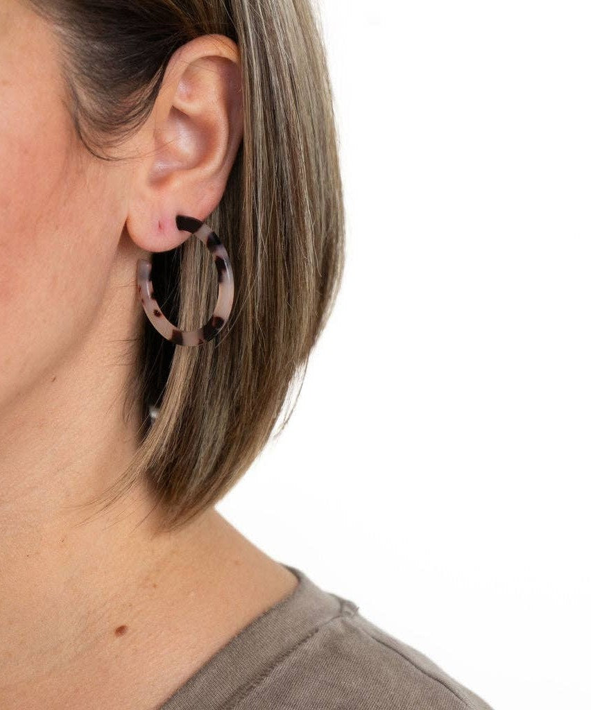 Camy Hoops- Blonde Tortoise