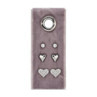 Stud Earrings on Velvet Gift Tag