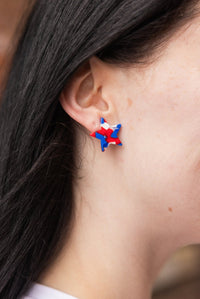 Liberty Star Studs-Red, White, & Blue