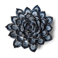 Blue Succulent Ceramic Wall Flower