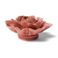 Champagne Pink Rose Ceramic Wall Flower