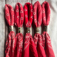 Cherry Red Hand Dyed Bandanas