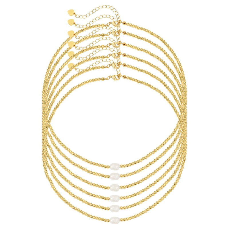 June Pearl Accented 3mm Beaded Necklace