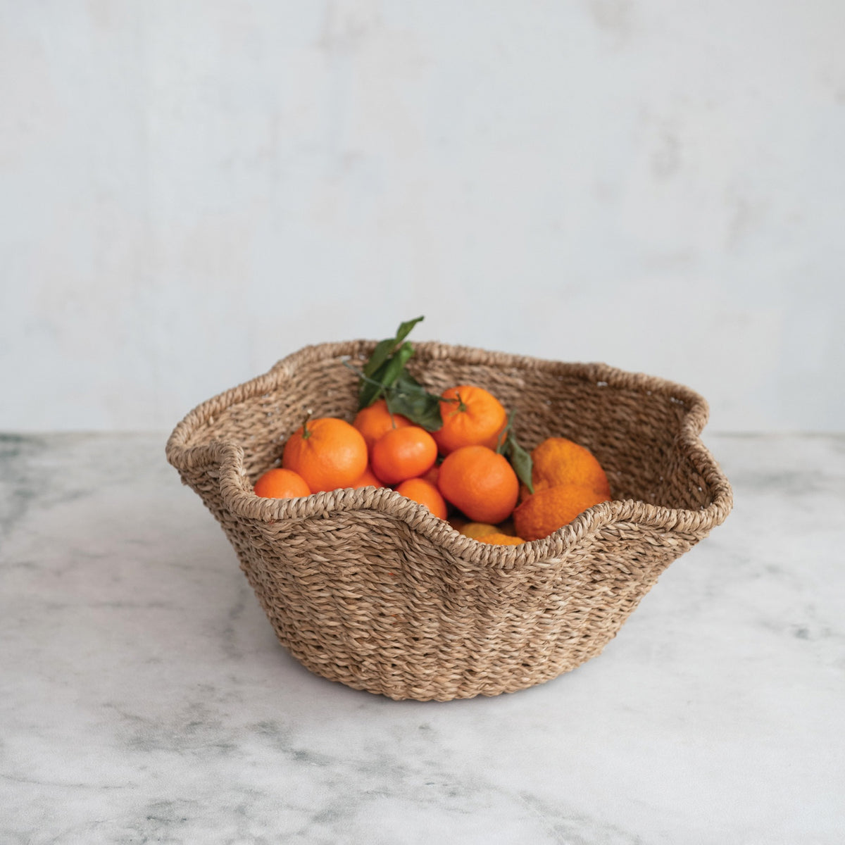 Decorative Woven Bankuan & Rattan Ruffled Bowl