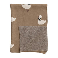 Cotton Knit Ducklings Baby Blanket