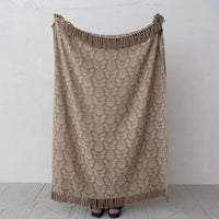 Woven Floral Throw Blanket
