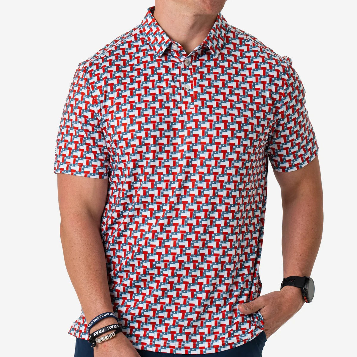 Texas Flag Performance Polo