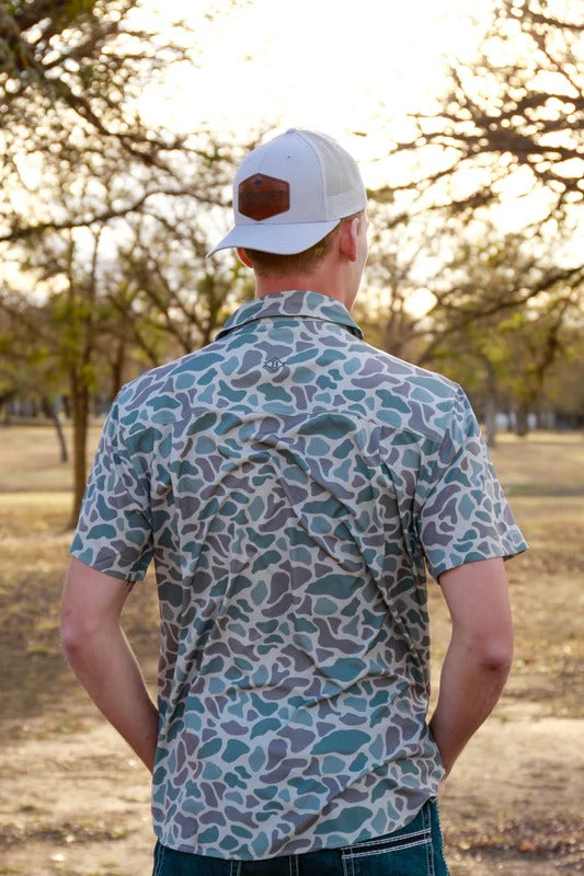 Classic Deer Camo Performance Button Up