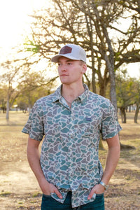 Classic Deer Camo Performance Button Up