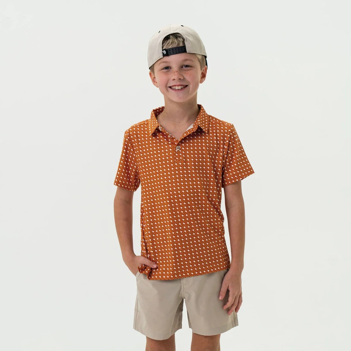 Youth Texas Orange Performance Polo