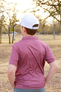 Youth Texas Maroon Performance Polo