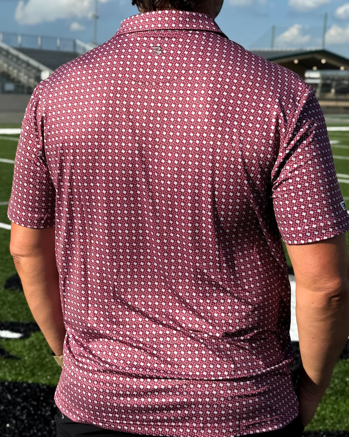Texas Maroon Performance Polo