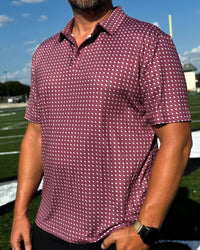 Texas Maroon Performance Polo