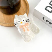 White Cat Hair Clip