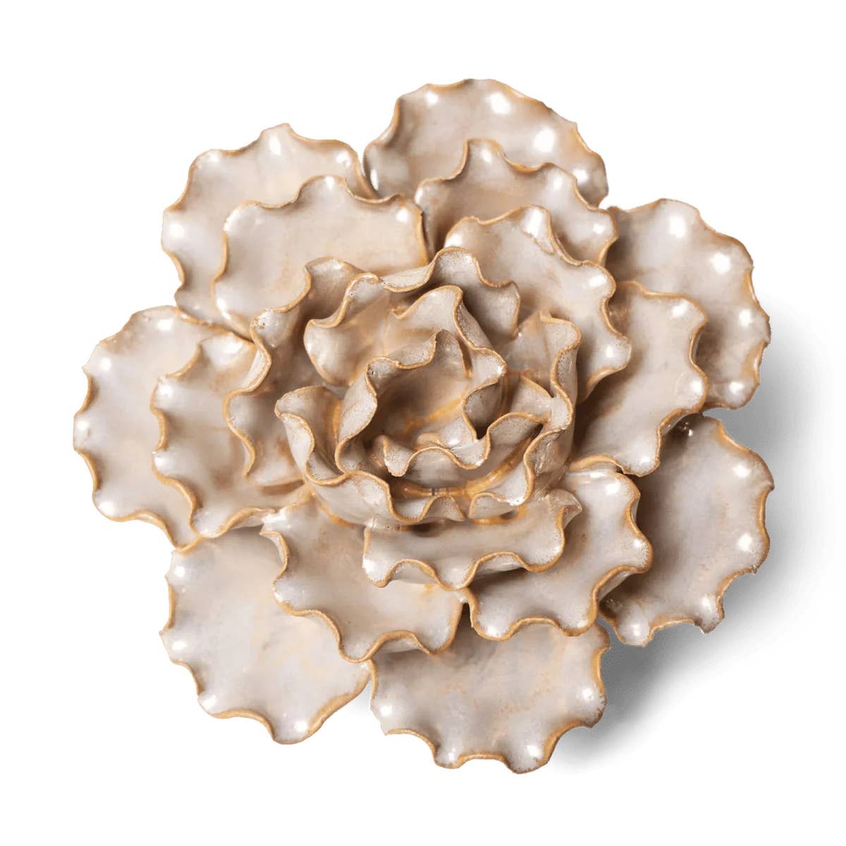 Pearl Sea Lettuce Ceramic Wall Flower