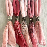 Pink Hand Dyed Bandanas