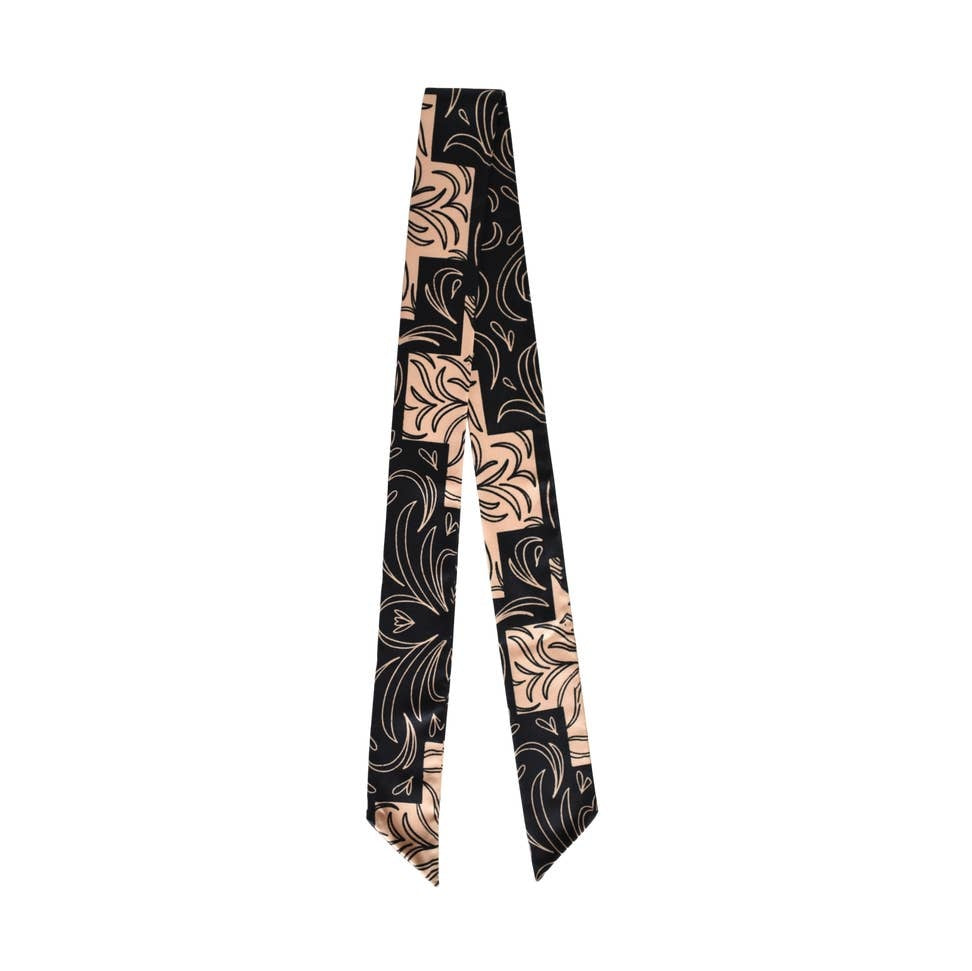 Midnight Vintage Cross-Western Twilly Scarf