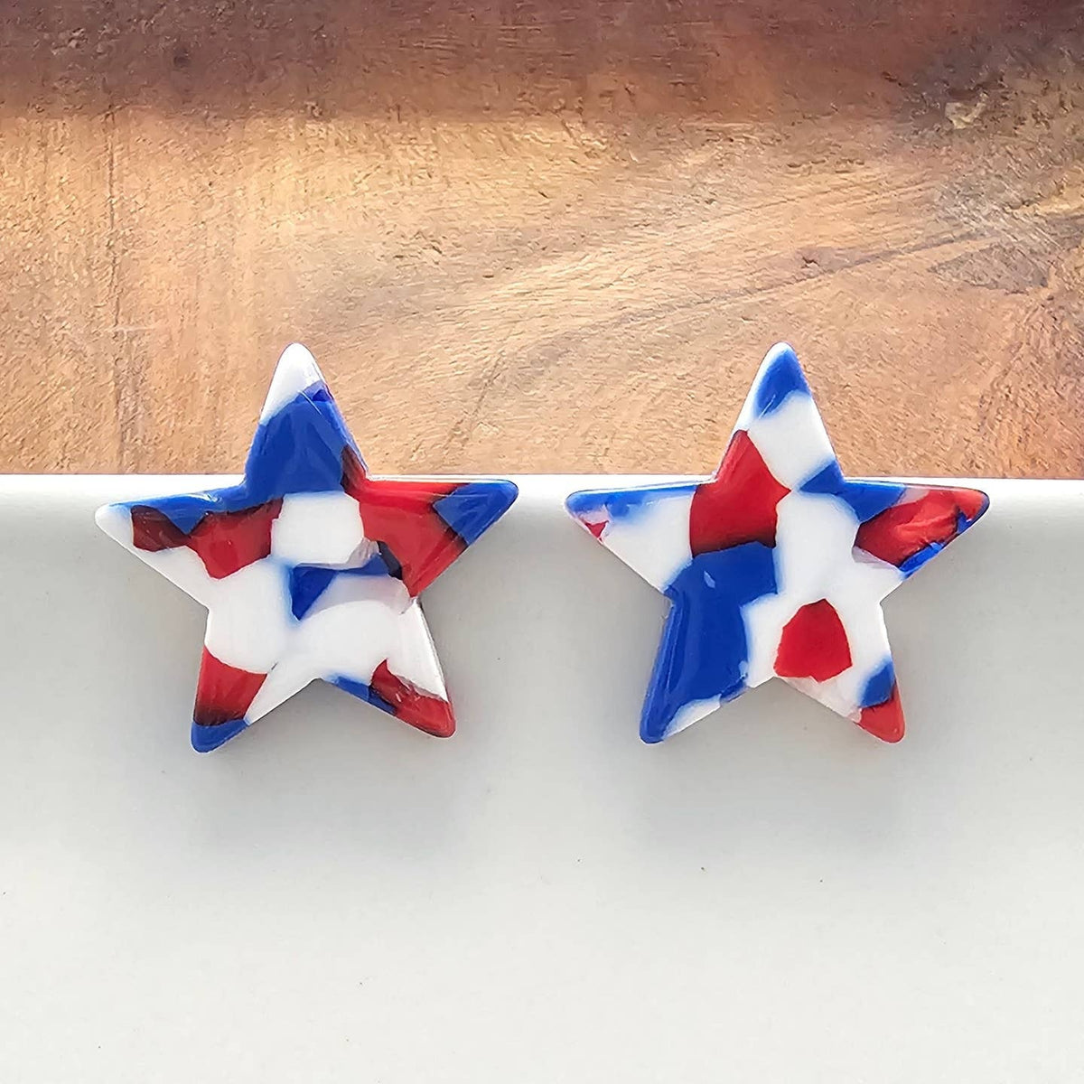 Liberty Star Studs-Red, White, & Blue