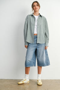 Switching Stripes Button Up Top