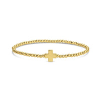 Cross 3mm Gold Bracelet