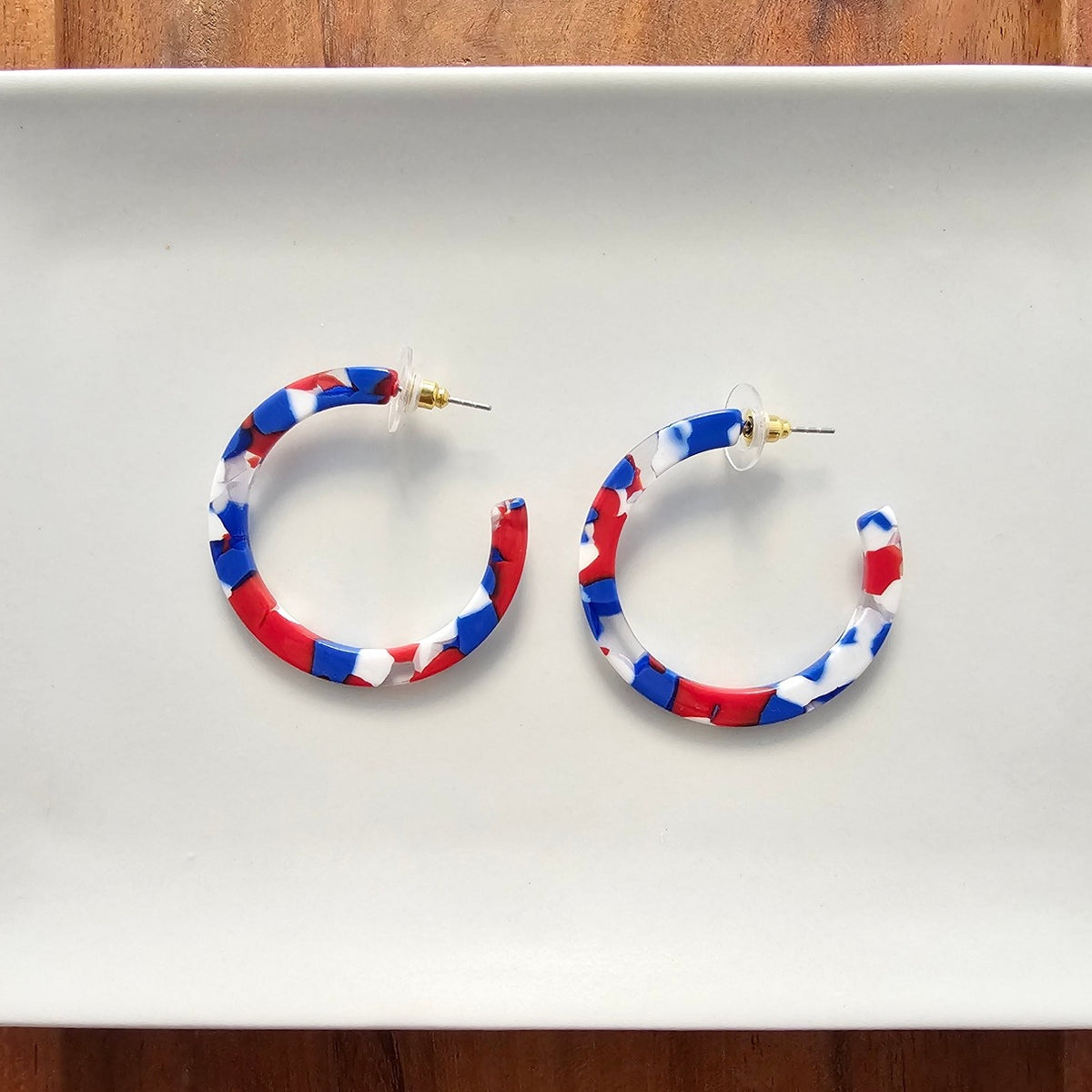 Camy Hoops-Red, White,& Blue